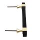 Black Resin And Brass Door Handles (8 Inch)