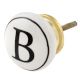 B Flat Alphabet Ceramic Drawer Knob