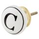 C Flat Alphabet Ceramic Drawer Knob