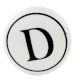 D Flat Alphabet Ceramic Drawer Knob