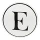 E Flat Alphabet Ceramic Drawer Knob