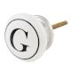 G Flat Alphabet Ceramic Drawer Knob