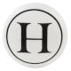 H Flat Alphabet Ceramic Drawer Knob