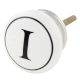 I Flat Alphabet Ceramic Drawer Knob