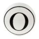 O Flat Alphabet Ceramic Drawer Knob