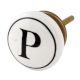 P Flat Alphabet Ceramic Drawer Knob