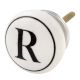 R Flat Alphabet Ceramic Drawer Knob