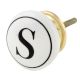 S Flat Alphabet Ceramic Drawer Knob
