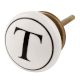 T Flat Alphabet Ceramic Drawer Knob