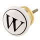 W Flat Alphabet Ceramic Drawer Knob