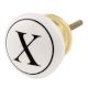 X Flat Alphabet Ceramic Drawer Knob