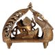 Brass Peacock Boat Radha Krishna Statue