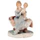 Porcelain Ceramic Mother And Child Love Figurine