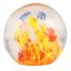 Yellow Aquatic Art Glass Paperweight