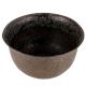 Bras BowlÂ Carved With Floral Design In Black Finish