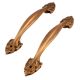 Brass European Design Door Handles In Pair