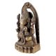 Sitting Brass Ganesha  Statue With Arch