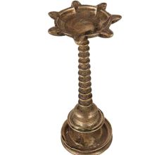 Brass Tall Brass Diya From Kerala