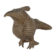 Brass Tribal Bird Figurine
