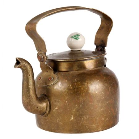 Rustic Brass Kettle For Tea And Coffee