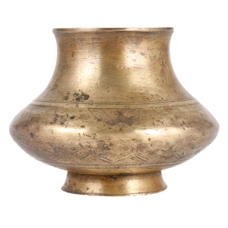 Brass Pot With Broad Base