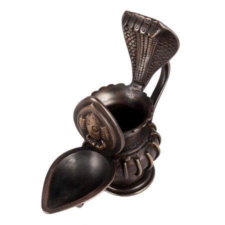 Brass Cobra Head Pot Diya Oil Lamp