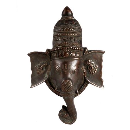 Brass Ganesha Face Wall Hanging