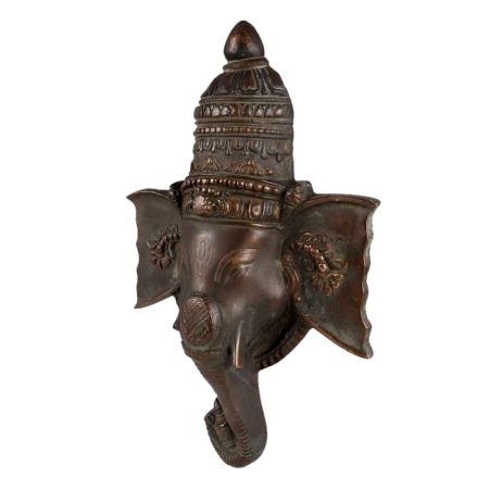Brass Ganesha Face Wall Hanging