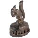 Brass Squirrel Figurine Skin Foot Scrubber