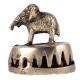 Golden Brass Elephant Figurine  Skin Scrub Foot Cleaner