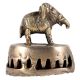 Golden Brass Elephant Figurine  Skin Scrub Foot Cleaner