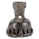 Brass Elephant Statue Atop Foot Scrubber In Dark Finish
