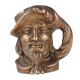 Brass Pirate Head  Pen Holder Mug In Antique Finish