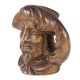 Brass Pirate Head  Pen Holder Mug In Antique Finish
