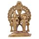 Brass Vishnu Laxmi Narayan Murti Standing With Decorative Arch