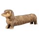 Brass Dachshund Dog Card Holder
