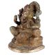 Brass Ganesha Statue With Moshak in Antique Finish