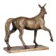 Brass Prancing Horse Statue With Intricate Design