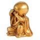 Golden Brass Monk Sees No Evil Statue