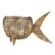 Brass Fish Shaped Pen Stand Dokra Art Statue
