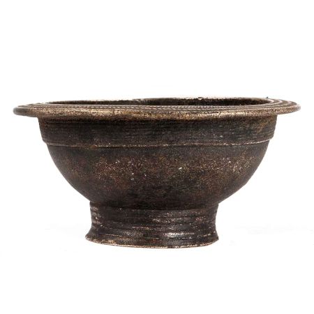 Tribal Style Brass Bowl In Black Finish