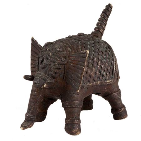 Brass Elephant Statue Dhokra Art