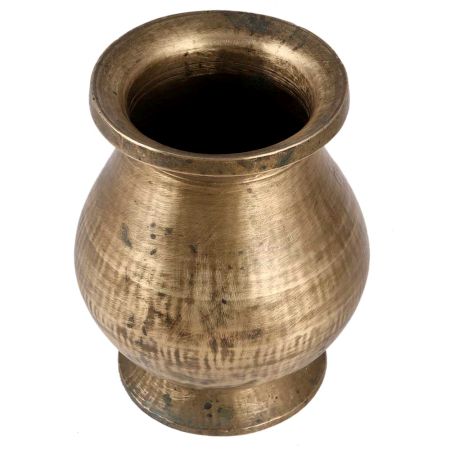 Brass South Indian Pot In Antique Finish