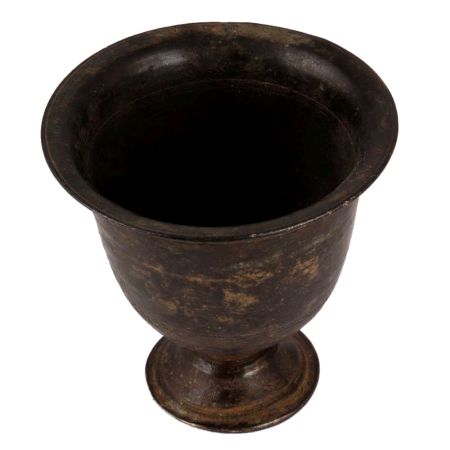 Brass Pedestal Vase For Decoration In Antique Finish