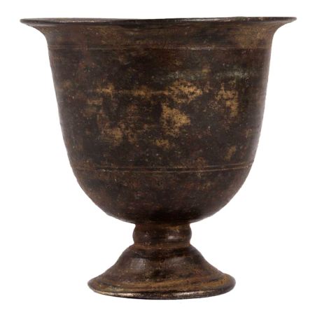 Brass Pedestal Vase For Decoration In Antique Finish
