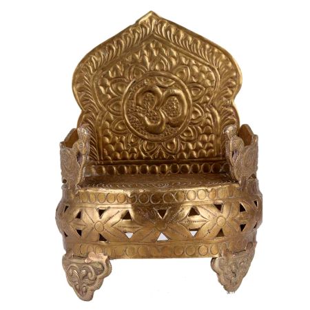 Brass Om Embossed God Singhasan