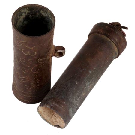 Brass Betel Lime Box In Antique Color