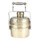 Brass Lunch Box With TwoÂ Compartment