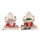 Copper Laxmi Ganesh Murti Pair Color And  Silver Finish