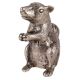 Brass Squirrel Figurine In Silver Finish